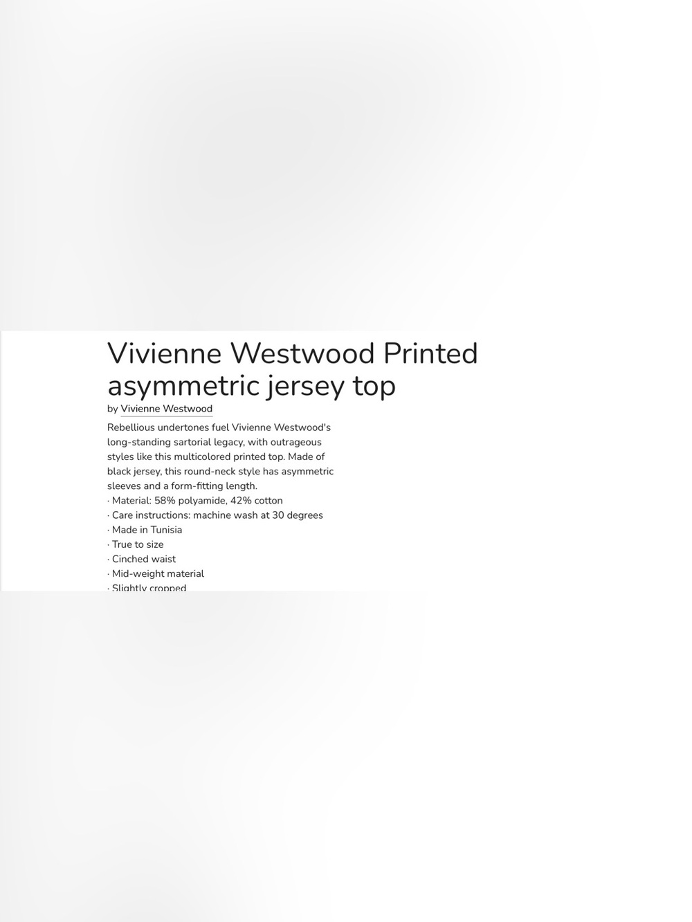 Vivienne Westwood Black Multi Graffiti Cap-Sleeve Top - Picture 9 of 9